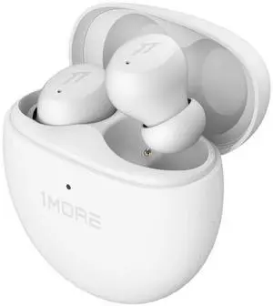 1MORE Active Noise Cancelling Earbuds - ComfoBuds Mini Wireless in Ear Headphones, Stereo Sound, Bluetooth Earbuds Wireless, Clear Calls, Wireless Charging, Soothing Sound, Waterproof, White