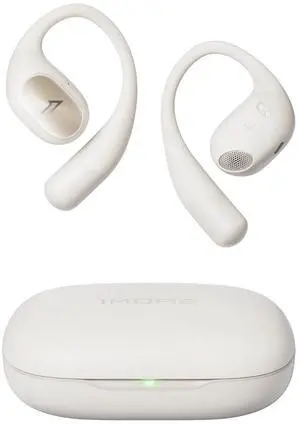 1MORE S31 Open Ear Bluetooth Headphones - 14.2mm Driver with Deep Bass, 4-Mic for Clear Calls, IPX5 Waterproof, 30H Playtime, Secure Ear Hooks, Lightweight Wireless Earbuds for Sport Running, White