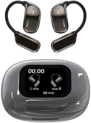 Yonblow Translation Earbuds Real Time, Translator Earbuds with LED Touch Screen 50H PlaytimeOffline Translator for Exploring Expat Life Freely, Compatible with iOS & Android Black