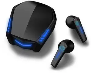 OONOL Wireless Earbuds, Yi-shaney Bluetooth 5.2 Bass Sound Headphones Gaming Earphones with Touch Control, Noise Cancelling Waterproof Headset with Mic, 18H Play Time, 65ms Low Latency (Black)