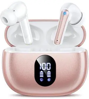 ZZU Wireless Earbuds, 2025 Ear Buds with Big Bass Stereo Sound, Lightweight Bluetooth Earbuds with 48 Hours Playtime, in-Ear Fit Earphones