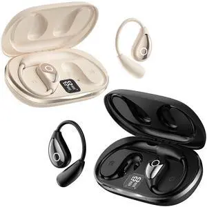 AI Translation Earbuds Real Time, 144 Language Translator Earbuds OWS 3-in-1 Translation Headphones, Translation Device for Travel Business Learning Compatible with iOS and AndroidBlack&Off-White