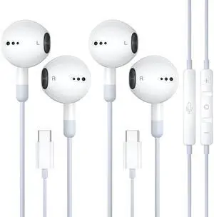 ZENIPER iPhone 16 Earphones Wired,[ MFi Certified] USB C Headphones with Mic Volume Control Wired Earbuds USB Type C Headphones for iPhone 16/15 Pro Max iPad Pro Galaxy S25/S24 Ultra Pixel 9