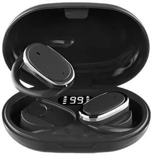Wireless Earbuds,Open Ear Headphones,360-Degree Panoramic Sound Headsets,DT4.0 Without Sound Loss,Air Conduction,48H Range,LED Display,IPX7 Waterproof,Wireless Earphones for Meeting,Driving,Traveling