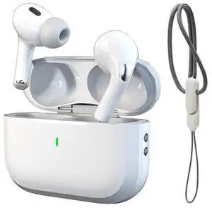 Noise Cancelling Earbuds, Bluetooth Earbuds Whit Pods, ANC Wireless Earphones Electronics for Sleeping Running and Studio,IPX7 Waterproof Ear Buds with Deep Bass & Enhanced Audio Clarity (with Rope)