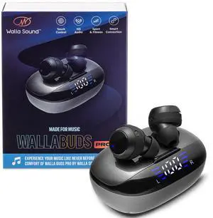 WALLA SOUND Earbuds with Mic - Bluetooth 5.3 Headphones True Wireless IPX5 Waterproof Buds with Charging Case 50H Battery & Crystal Clear Stereo Sound