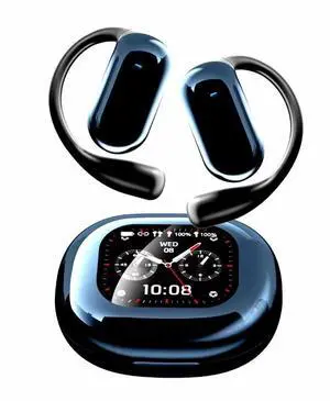 JUNJIEUNVO Q16S Pro Wireless Translation Earbuds with 70 Hour Bluetooth 5.4 Sports, Open wear, Wireless Bluetooth Smart Touch Screen, Ear Cup Earbuds with Ear Hooks, IPX5 Waterproof