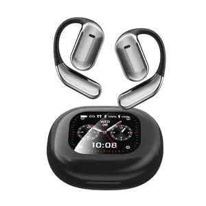 JUNJIEUNVO Q16 PRO Wireless Translation Earbuds with 70 Hour Bluetooth 5.4 Sports Earbuds, Open Earbuds, Wireless Bluetooth Smart Touch Screen, Ear Cup Earbuds with Ear Hooks, IPX5 Waterproof