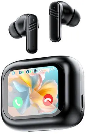 Ttbesmi Touch Screen Earbuds Wireless Bluetooth Earphones ANC Noise Cancelling Waterproof Touchscreen Earbuds with Smart Screen Touch Case Earbud & in-Ear Headphones Long Battery Life Ear Buds Ttbesmi Touch Screen Earbuds Wireless Bluetooth Earphones ANC Noise Cancelling Waterproof Touchscreen Earbuds with Smart Screen Touch Case Earbud & in-Ear Headphones Long Battery Life Ear Buds