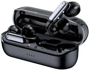 Tulbeys E62: Bluetooth 5.4 Clip-On Over Ear Earbuds - Lightweight, Stable Fit, Clear Voice Call - Wireless, Open Ear, Gym Earbuds(Black)