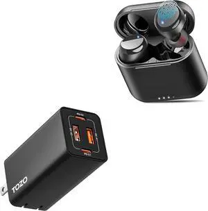 TOZO T6 True Wireless Earbuds 2025 Upgraded 65W Wall Charger