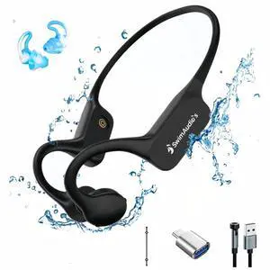 swimaudios Swimming Ear Buds,IP68 Underwater Earbuds,Bone Conduction Headphones,Bluetooth Headset, 32GB of MP3 Waterproof Earbuds