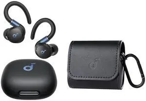 Soundcore Sport X20 by Anker, True-Wireless Workout Earbuds with Earbuds Travel CaseRotatable and Extendable Ear Hooks, Noise Cancelling, Deep Bass, IP68 Waterproof, Sweatproof, Dustproof