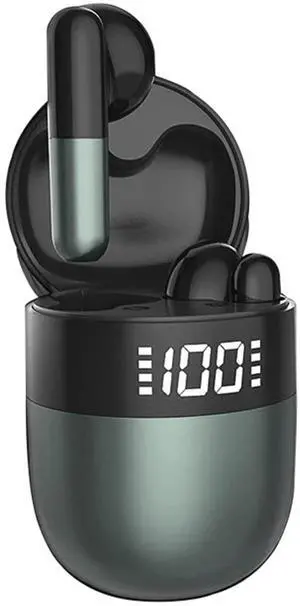 Xmenha True Wireless Earbuds Bluetooth Ear Buds for iPhone Android TWS Earbuds in Ear Headphones with Microphone Deep Bass Earphones for Sport with Long Battery Life Portable Small Mini Charging Case
