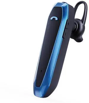SLuB Bluetooth 5.3 Wireless Headset Built-in Microphone Clear Calls Mono Style Suitable for Both Ears Sound Noise CancellationBlue