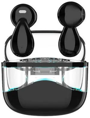in-Ear Bluetooth Earbuds | Zero Latency | ENC Noise Cancellation | Single/Dual Mode | Transparent Charging Case | Waterproof & Dustproof | Ideal for Commute, Work & Sports | Comfortable FitBlack