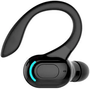 Wireless Earbuds with Earhooks Single Bluetooth Earpiece Sports Headphones Over the Ear Running Workout Wrap Around Earbuds 20H Long Battery Life Waterproof Noise Cancelling Headset for Android iOS