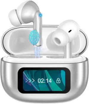 AI Language Translation Wireless Earbuds,3-in-1 Real-Time Translator Earbud 144 Languages & Accents with LCD Smart Touch Screen,Bluetooth 5.4 Translation Headphones Device for Travel/Business/Learning