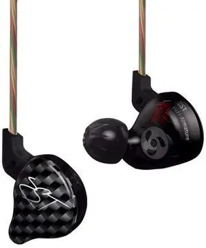 KZ ZST Dynamic Hybrid Dual Driver in Ear Earphones (Black with Mic)