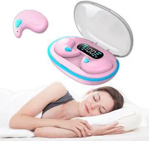 Xmenha X55 Purple Wireless Invisible In-Ear Earbuds for Sleep, Side Sleepers, Small Ears, Bluetooth 5.3