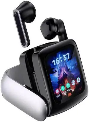 Xmenha TWS Bluetooth Touch Screen Earbuds with Screen TWS Wireless Touchscreen Earbuds for Small Ear Canals Blue Tooth Ear Buds Wireless Earphones for iPhone Android Bluetooth Ear Buds Small Ears