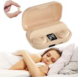 Xmenha Nude Sleep Hidden Headphones Wireless Invisible Earbuds for Sleeping Sleep Tiny Earbuds for Side Sleepers Headphone to Sleep in Tiny Smallest Invisible Earbuds Earphones for Sleeping