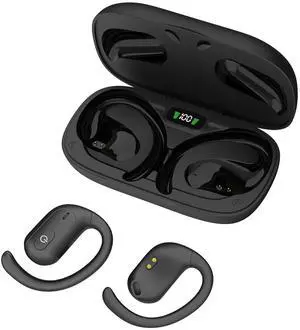 Xmenha Running Open Ear Headphones Wireless Bluetooth Sports Sport Open Ear Earbuds with Ear Hooks Wireless Over The Ear Sports Earbuds with Earhooks Bone Conduction Conducting Headphones Earphones