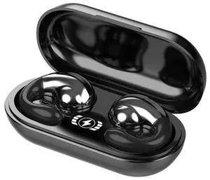Wireless Headset Clip On Open Ear Earbuds Wireless Ear Clip Bone Conduction Headphones Open Ear Buds Ear Clip Induction Earphones Bone Conducting Head Phones Clip On Induction Headphones