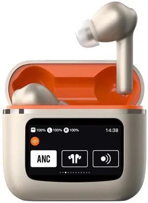 Active Noise Cancelling Touch Screen Earbuds Anc Noise Canceling Tws Bluetooth Touchscreen Earbuds With Screen Wireless Blue Tooth Ear Buds For iphone Android Earphones Bluetooth Ear Buds Small Ear