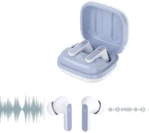 Xmenha Blue Sleeping Active Noise Canceling Earbuds Earphones Wireless Bluetooth Active Noise Cancelling Earbuds for Sleep Noise Reduction Ear Buds Sleeping Noise Cancellation Bluetooth Headphones