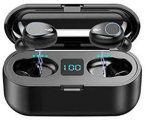 Wireless Earbuds | Bluetooth 5.0 Headphones with Noise Canceling Mic | LED Power Display Earphones Wireless with Charging Case | 120H Playtime IPX7 Waterproof Ear Buds for Smartphone Laptop Computer