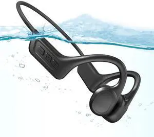 Bone Conduction Swimming Headphones IP68,Wireless Bluetooth 5.3 Earphones with Microphone, Built-in 32GB MP3 Open Ear Bluetooth Headphones for Running,Swimming,Diving (Green)