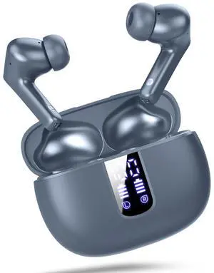 foxotin Wireless Earbuds with Bluetooth 5.3, Bass Stereo Sound, 48 Hours Playtime, Water Resistant, Hands-Free Calls