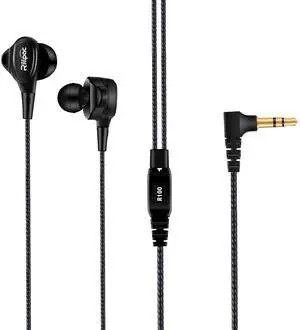 Rillpac R100 HiFi Headphones 8mm Titanium Dynamic Driver Noise Isolating in-Ear Earphones Reference Series Earbuds