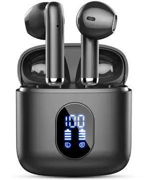 Wireless Earbuds, 2024 Bluetooth 5.4 Earbuds Hi-Fi Stereo, 3g Mini Ear Buds with 4 ENC Mic, Bluetooth Headphones in Ear, 30H USB-C LED Charging Case, IP7 Waterproof Wireless Earphones for Android iOS
