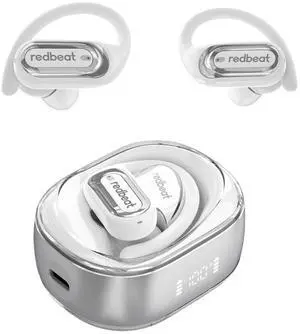 Ball Ear Hook Bluetooth 5.3 In-Ear Wireless Earphones, Deep Bass, Waterproof and Sweatproof, Ear-Hanging Earphones for Gamers/Runners/Fitness/Sports, with Charging Case, Compatible with Android / iOS