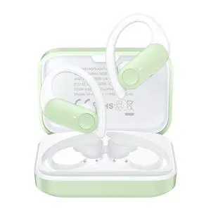 NUTSHELL NS18 Wireless Earbuds for Sports, 14mm Drivers with Big Bass, 12H Non-Stop Playback, Sweat-Resistant, Personalized Equalizer with 4 Preset Sound Modes, Bluetooth 5.3, APP - White Green