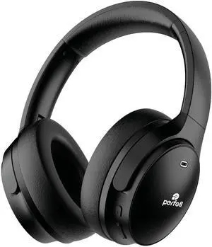 perfell M3 Hybrid Active Noise Cancelling Headphones, Wireless Over Ear Bluetooth Headset, 30H Playback Time, High-Resolution Audio, Bass, Memory Foam Earplug, Suitable for Home Office Travel