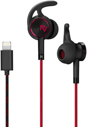 PALOVUE Lightning Headphones Magnetic Earbuds for Sports Workout MFi Certified Earphones with Mic Controller Noise Cancelling Compatible iPhone 8/P iPhone 7/P NeoFlow Color (Black)