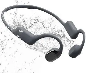 Swimming Headphone Open-Ear Bone Conduction-IP68 Waterproof Swim Earbuds with Bluetooth 5.4 Sport Headset with Safelight, 32G MP3 Memory Underwater Headphones, Running, Cycling