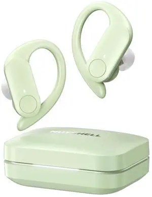 NUTSHELL NS18 Wireless Earbuds for Workouts, 12H Non-Stop Playback, Sweat-Resistant, Customized App for Your Preferences Settings, 13mm Drivers with Deep Bass, Clear Calls, Bluetooth 5.3 (GN)