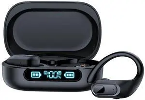OCC Sport Bluetooth Earbuds Headphones with Earhooks Mirophone in-Ear Headset (Matte Black)