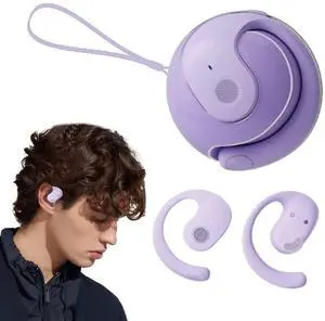 Neonomicon Earphone Wireless Bluetooth, Hanging Earphones 5.4 Bluetooth (Purple)