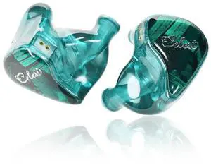 NALMOPG 10mm LCP Liquid Crystal Polymer Dynamic Driver IEM Earphones,in Ear Monitor,Earbuds with Microphone,3.5mm inears Headphones,iems for Gaming(Green(with mic))