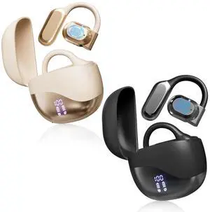 AI Translation Earbuds Real Time for iPhone and Android, 144 Language Translator Earbuds 3-in-1 Translation Headphones Translating Device for Travel Business Learning with Charging Case(Black&Gold)