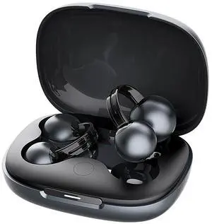 mojawa StarClip Open-Ear Wireless Bluetooth Headphones, Clip-On Earbuds, 4D Panoramic Sound, Clear Calls, Lightweight, Secure Fit, IP54 Water-Resistant Ear Grips for Workout and Daily Use, Gray