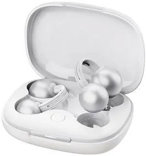 mojawa StarClip Open-Ear Wireless Bluetooth Headphones, Clip-On Earbuds, 4D Panoramic Sound, Clear Calls, Lightweight, Secure Fit, IP54 Water-Resistant Ear Grips for Workout and Daily Use, Silver