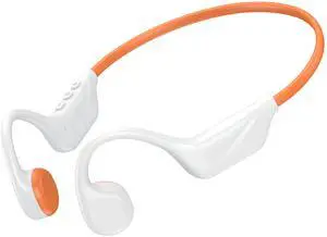 MRYTKY Bone Conduction Headphones, Open Headphones Wireless Bluetooth 5.4 with Microphone, IPX5 Waterproof Earphones for Running 10 Hours Playtime (White)