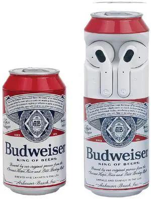 Budweiser Wireless Earbuds with Can Charging Case High-Definition Stereo Sound Earplugs with Up to 9 Hours Playtime Bluetooth 5.0 with Microphone for Sports and Works