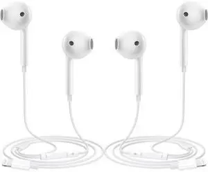 2Pack Wired Earphones for iPhone Earbuds with Lightning Connector(Built-in Mic & Volume Control)[Official Certified] Headphones Compatible iPhone 14/13/12/SE/11/XR/XS/X/7/7Plus/8/8Plus, Bluet00th-free